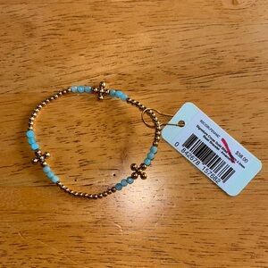 Enewton signature cross gold bliss pattern 2.5 mm bead bracelet-amazonite.